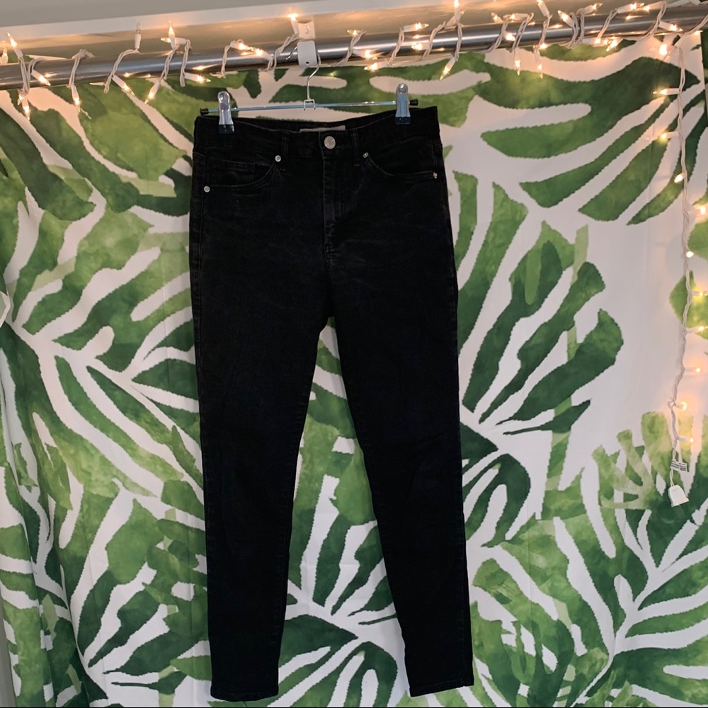 Topshop Sidney Skinny Black Jeans